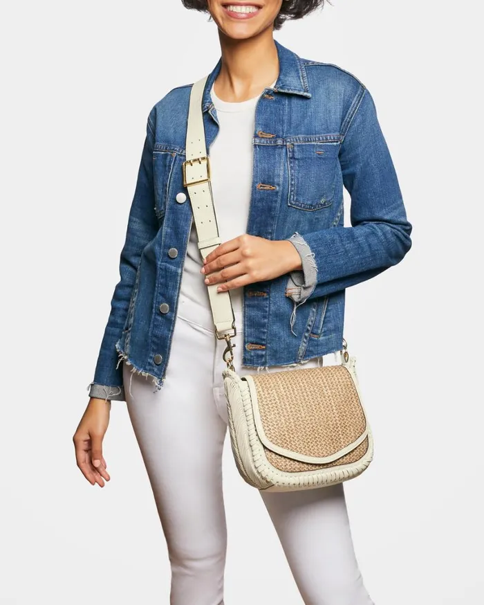 All For Love Saddle Crossbody Raffia With Vanilla Ice Women Aimee Kestenberg Crossbody Bags