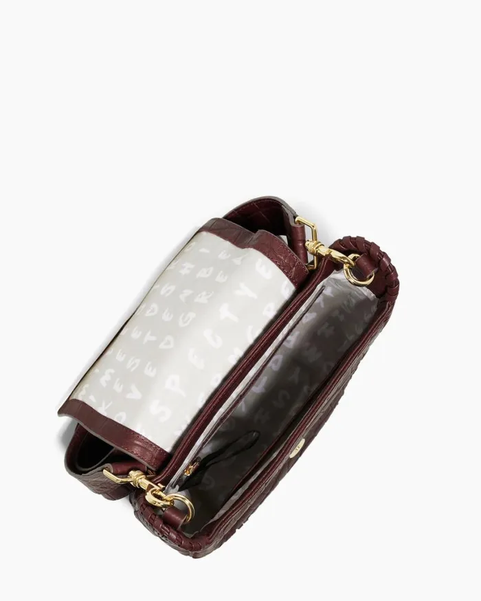 All For Love Saddle Crossbody True Plum Croco Women Aimee Kestenberg Crossbody Bags