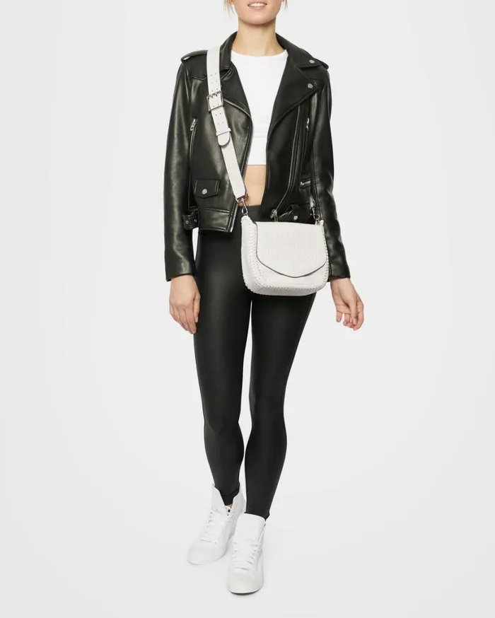 All For Love Saddle Crossbody White Croco Women Aimee Kestenberg Crossbody Bags