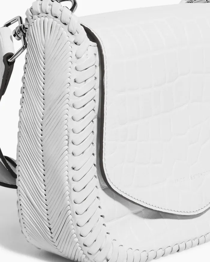 All For Love Saddle Crossbody White Croco Women Aimee Kestenberg Crossbody Bags