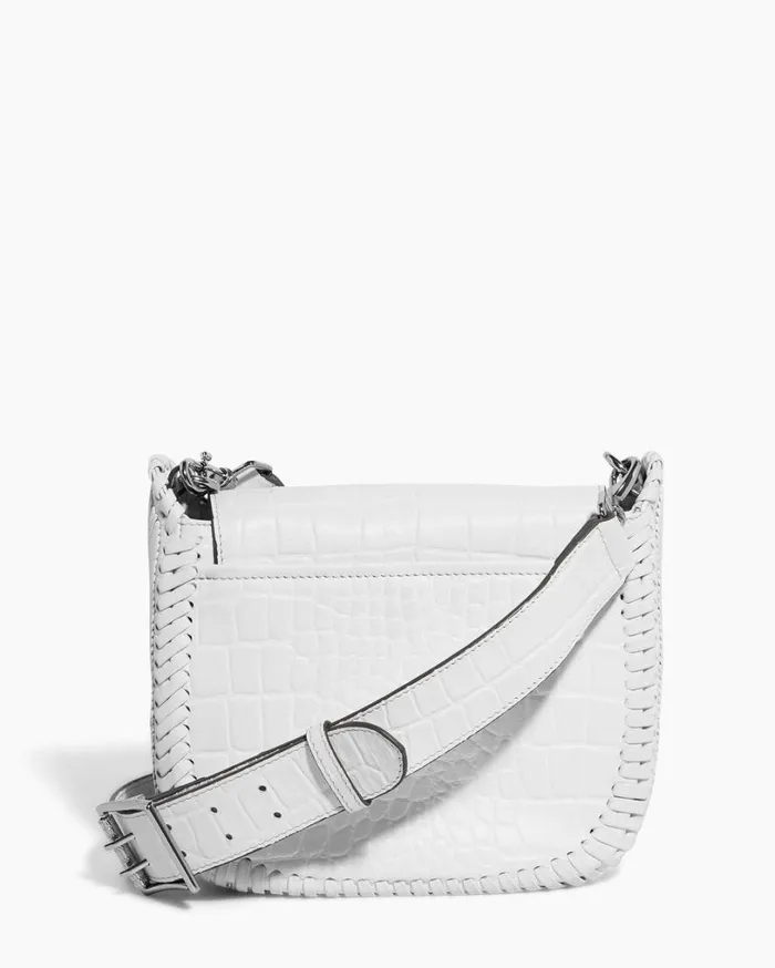 All For Love Saddle Crossbody White Croco Women Aimee Kestenberg Crossbody Bags