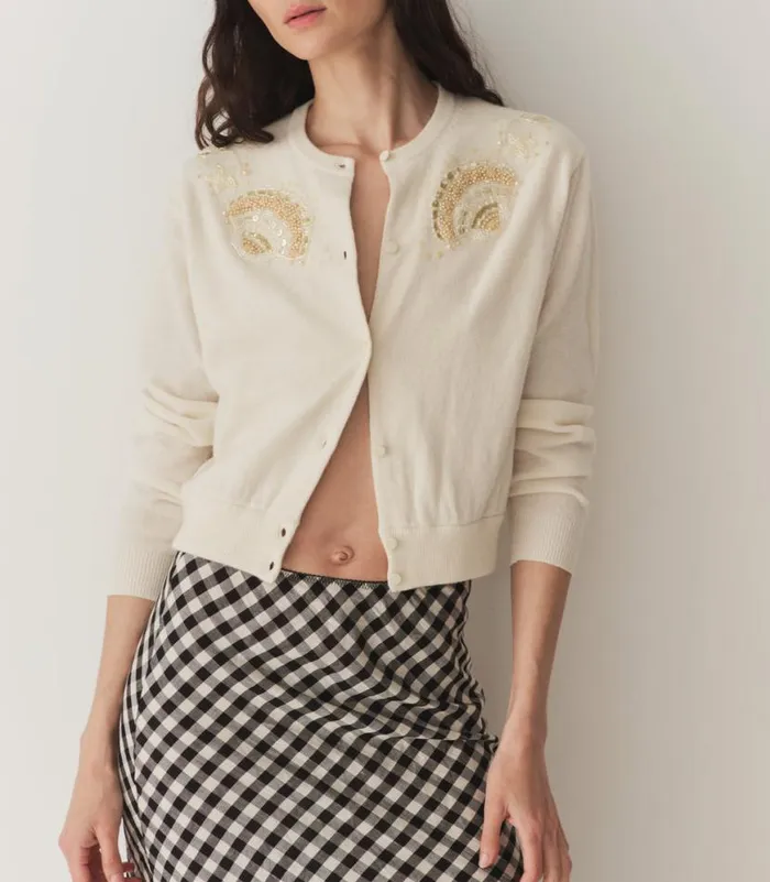 ANDRINA CARDIGAN Eggshell Shop DEN Knitwear
