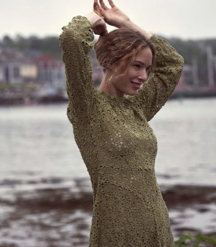 ANGELIQUE DRESS Poire Verte Shop DEN Dresses