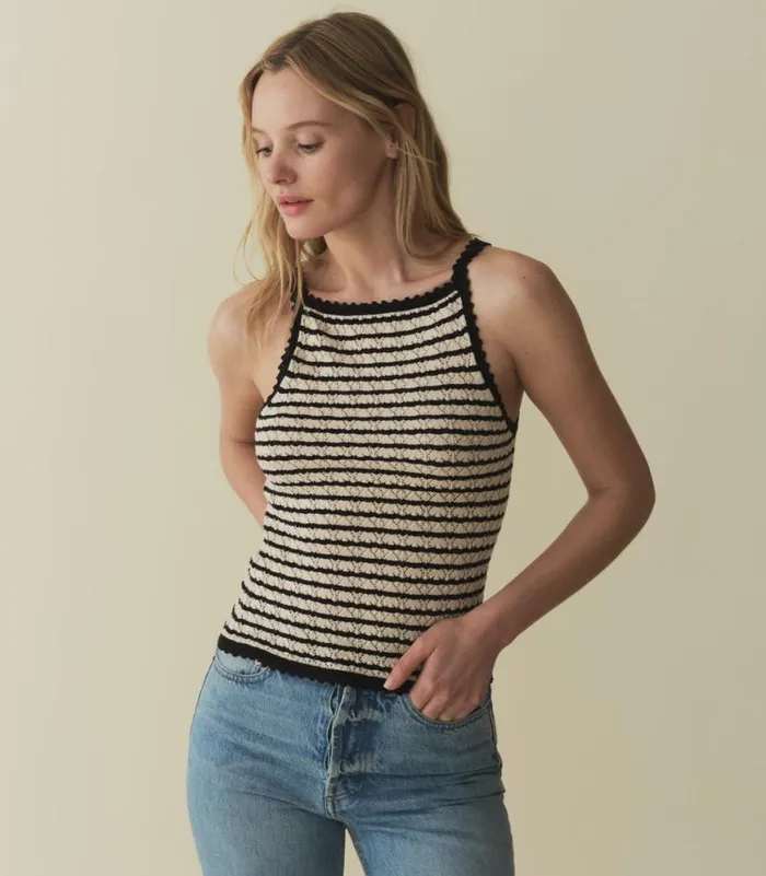 ANNA TANK Allaire Stripe Shop DEN Knitwear