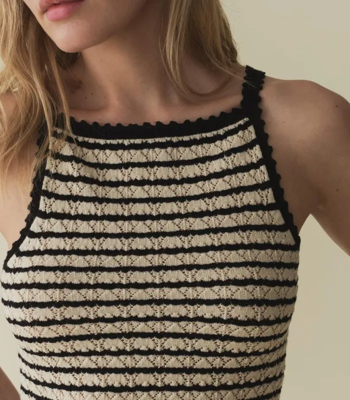 ANNA TANK Allaire Stripe Shop DEN Knitwear