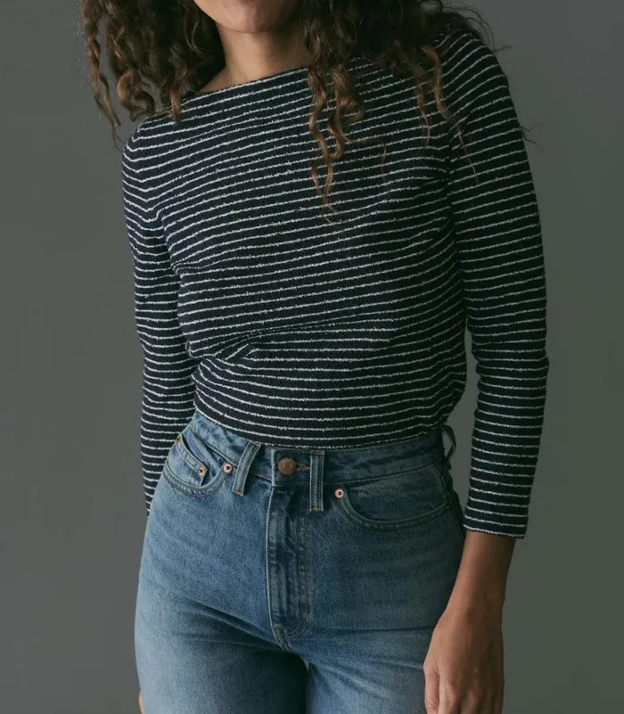 ARLANA KNIT TEE Riviere Stripe Shop DEN Knitwear