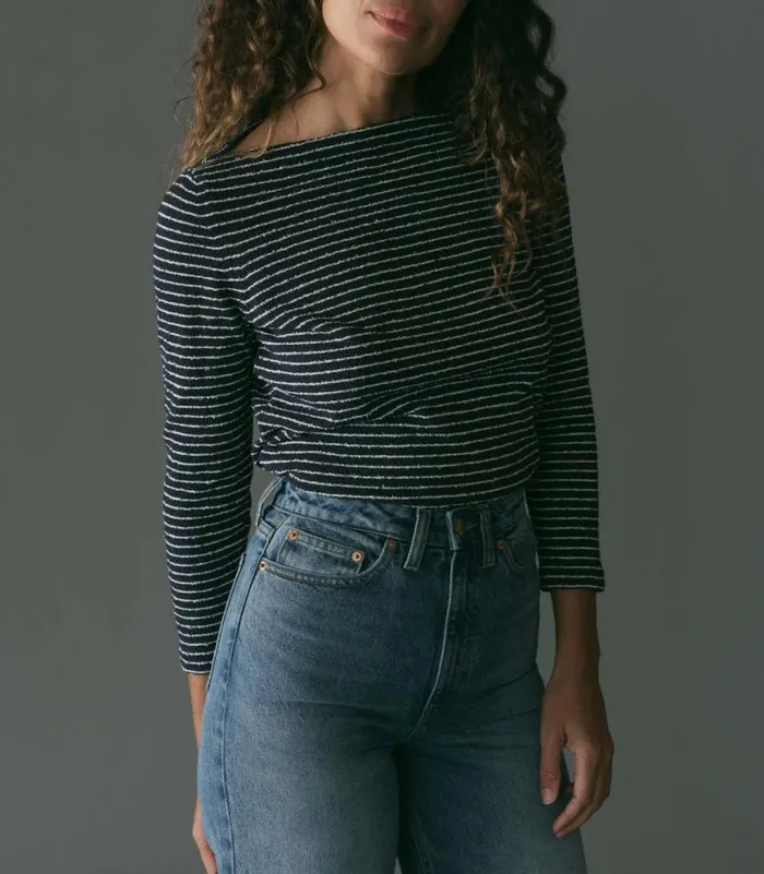 ARLANA KNIT TEE Riviere Stripe Shop DEN Knitwear