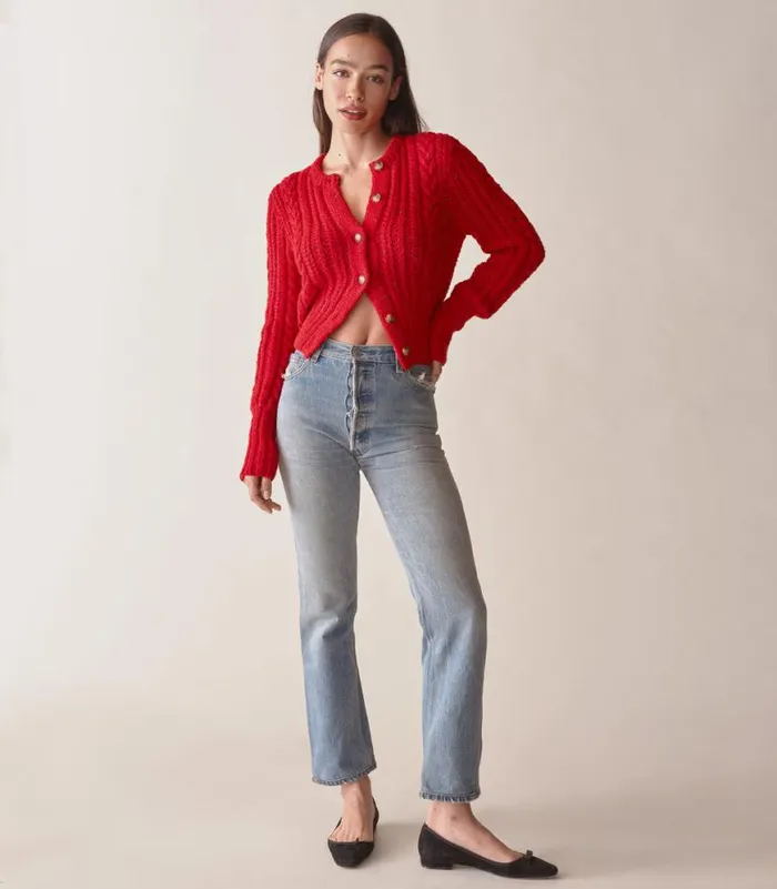 AUDREY CARDIGAN Red Sumac Shop DEN Knitwear