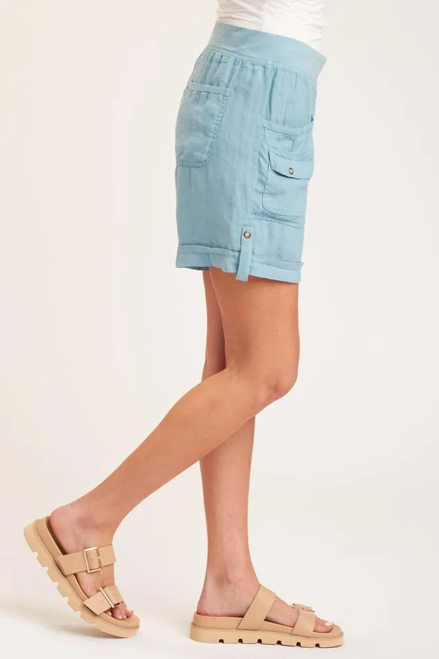 Avie Short Peaceful Blue Clothing XCVI Shorts