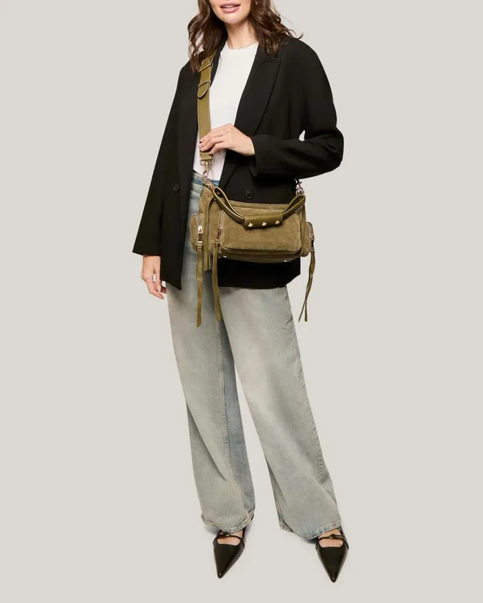 Away We Go Convertible Shoulder Kelp Suede Women Aimee Kestenberg Shoulder Bags