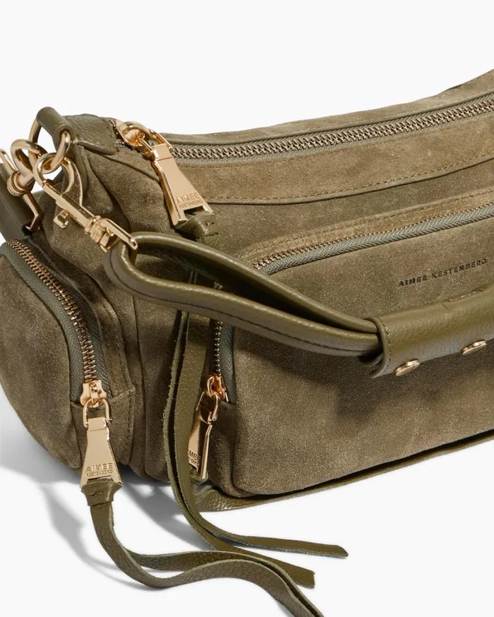 Away We Go Convertible Shoulder Kelp Suede Women Aimee Kestenberg Shoulder Bags