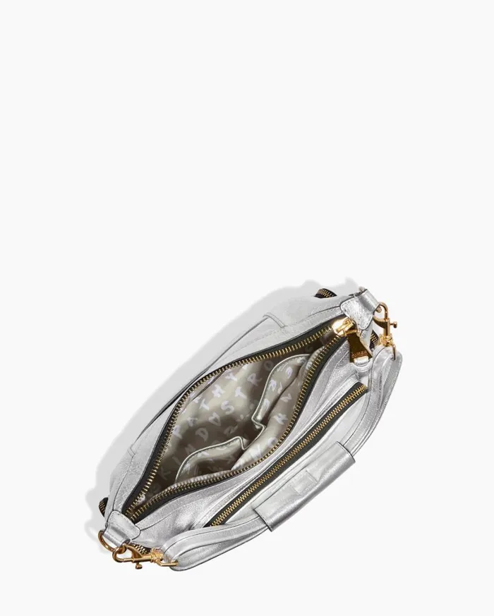 Away We Go Convertible Shoulder Silver Pebble Metallic Women Aimee Kestenberg Shoulder Bags