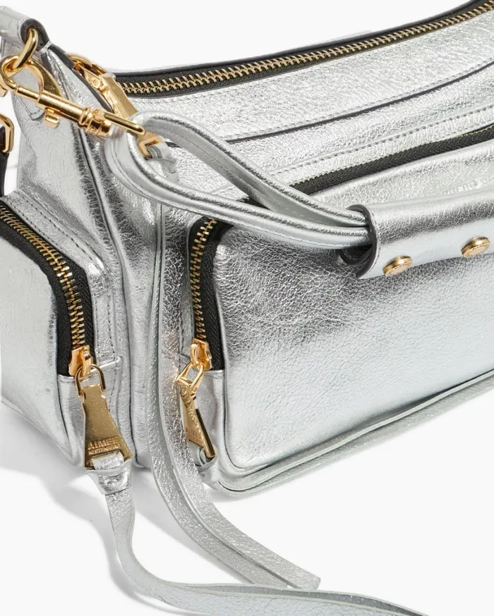 Away We Go Convertible Shoulder Silver Pebble Metallic Women Aimee Kestenberg Shoulder Bags
