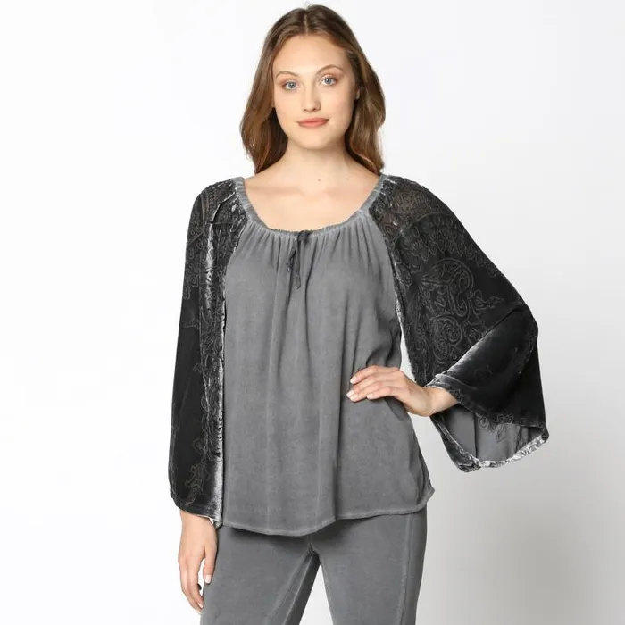 Aylen Top Oil Wash London Grey Clothing XCVI ShirtsBlouses