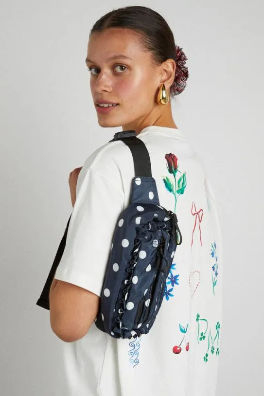 Bags Accessories Damson Madder Printed Spot Frill Front Cross Body Bag