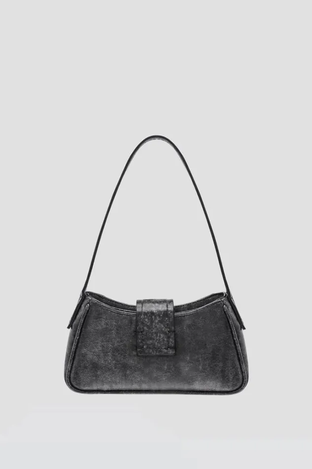 Bags Women MISBHV Leather Shoulder Bag Mini Washed Black