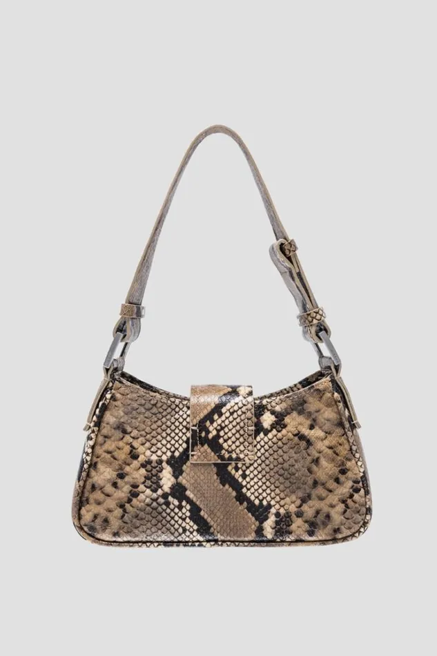 Bags Women MISBHV Leather Shoulder Bag Small Snakeskin Snakeskin Beige