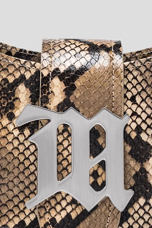 Bags Women MISBHV Leather Shoulder Bag Small Snakeskin Snakeskin Beige