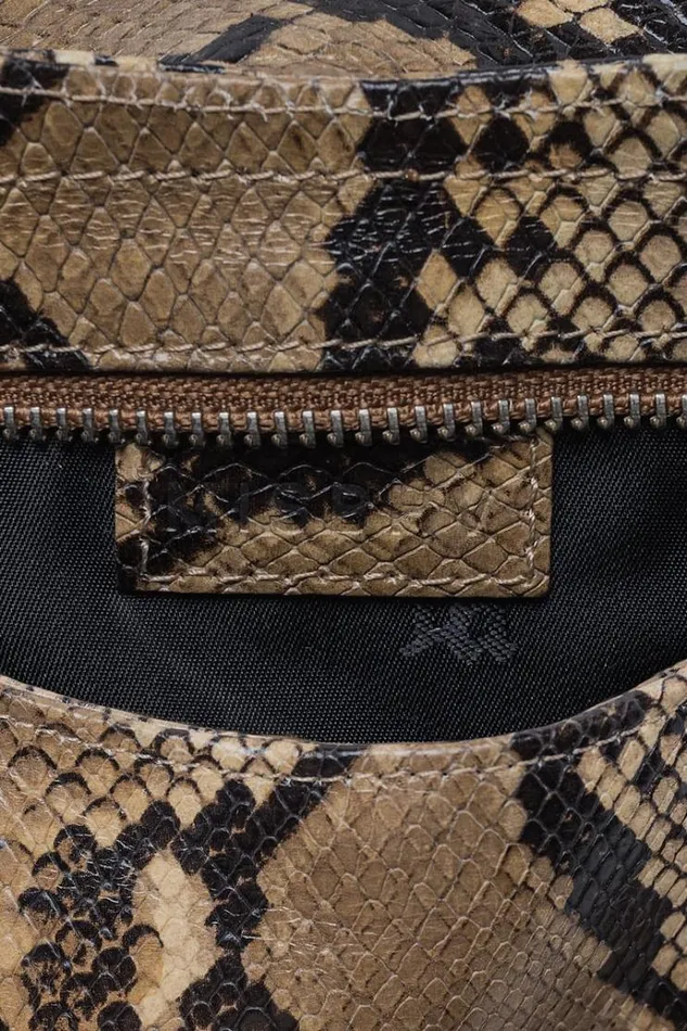 Bags Women MISBHV Leather Shoulder Bag Small Snakeskin Snakeskin Beige