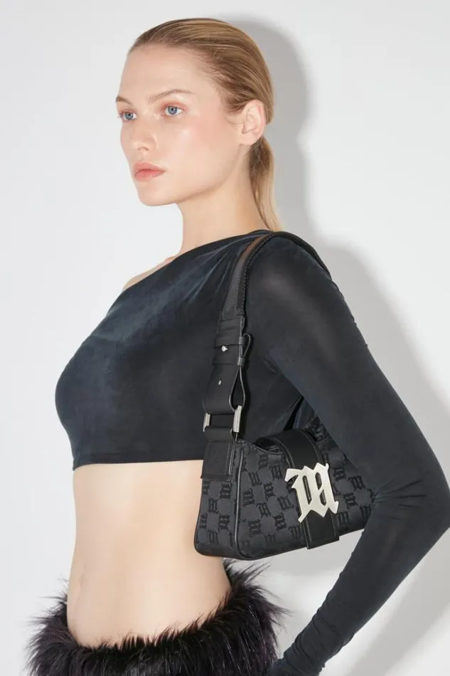 Bags Women MISBHV Nylon Monogram Shoulder Bag Small Black