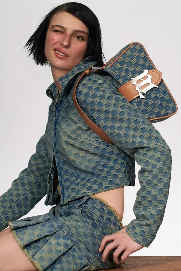 Bags Women MISBHV Washed Denim Shoulder Bag Small Washed Denim