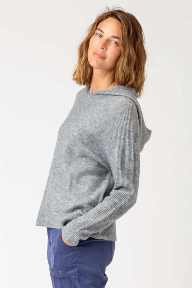 Baines Hoodie Slate Heather Clothing XCVI Sweaters