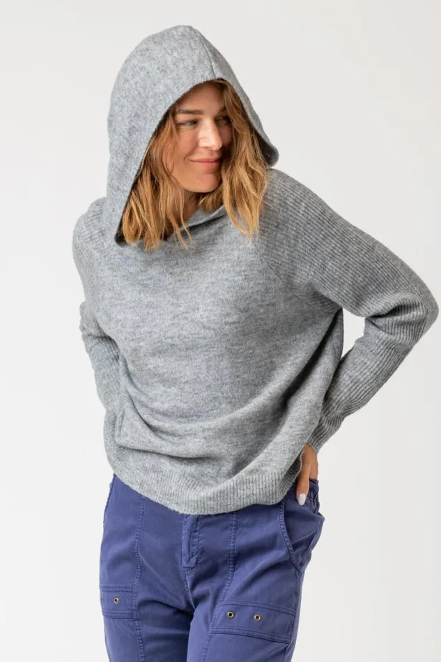 Baines Hoodie Slate Heather Clothing XCVI Sweaters