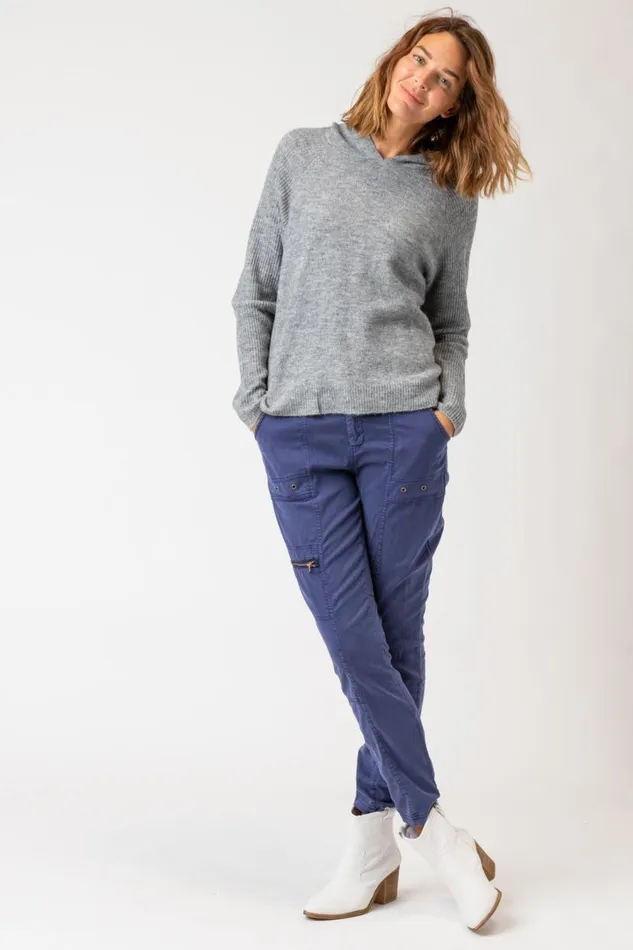 Baines Hoodie Slate Heather Clothing XCVI Sweaters