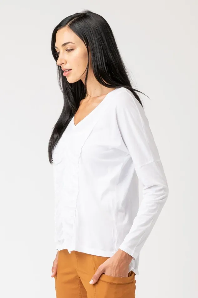 Baird VNeck Top White Clothing XCVI ShirtsBlouses