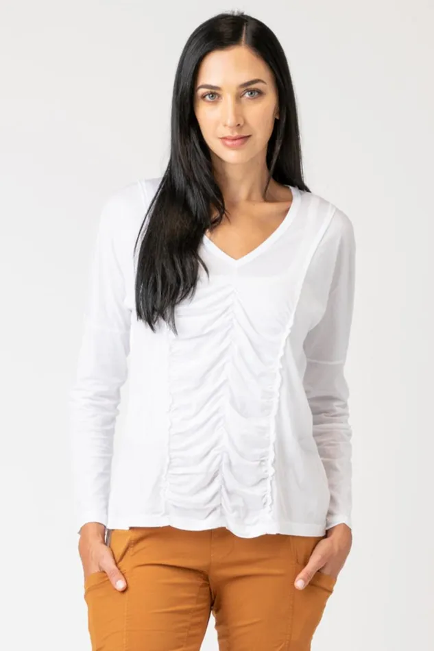 Baird VNeck Top White Clothing XCVI ShirtsBlouses