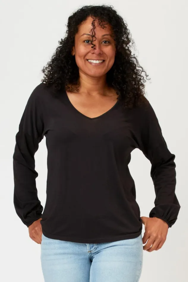 Bale VNeck Top Black Clothing XCVI ShirtsBlouses