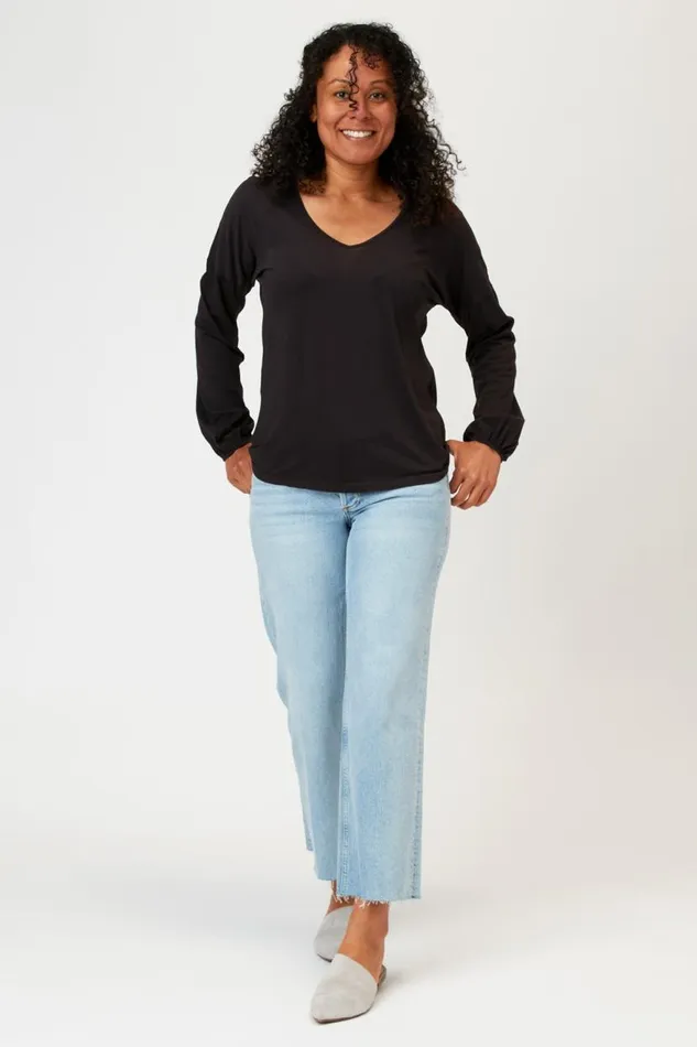 Bale VNeck Top Black Clothing XCVI ShirtsBlouses