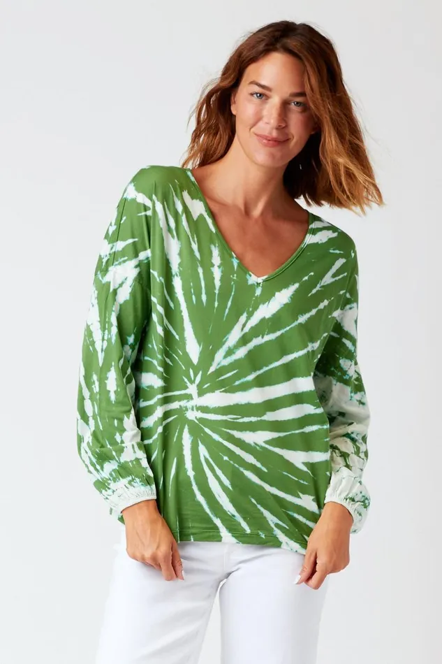 Bale VNeck Top Radial Wash Elm Clothing XCVI ShirtsBlouses
