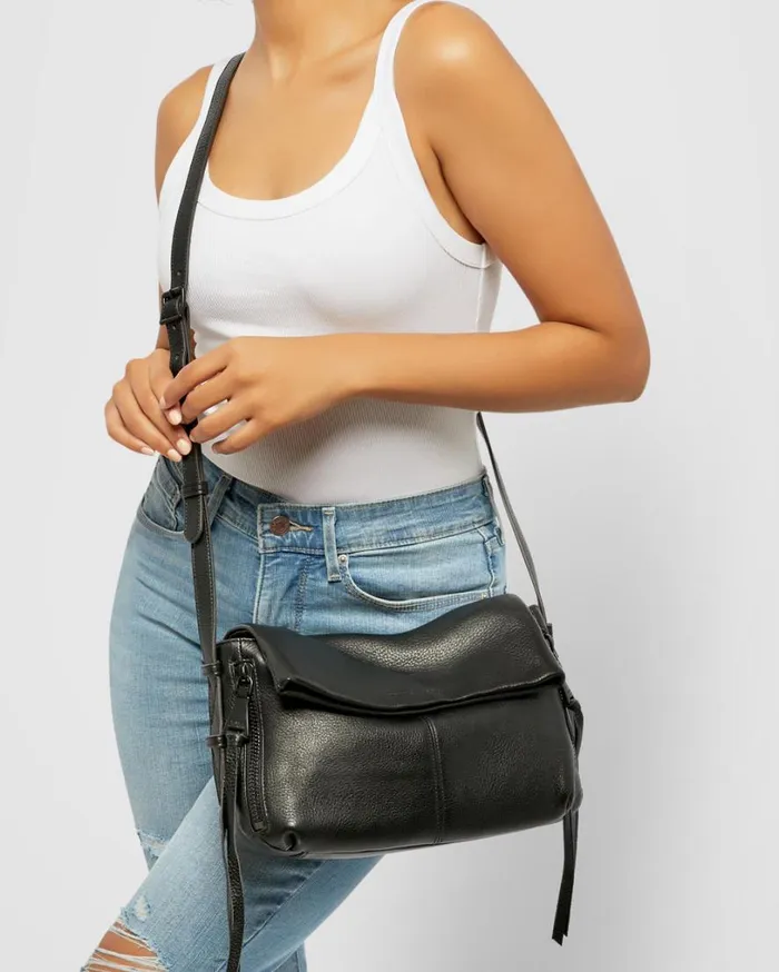 Bali Crossbody Black With Shiny Black Women Aimee Kestenberg Crossbody Bags