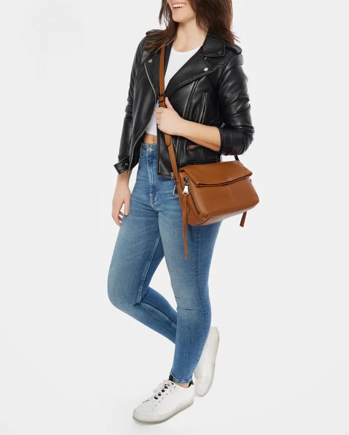 Bali Crossbody Chestnut With Gunmetal Women Aimee Kestenberg Crossbody Bags
