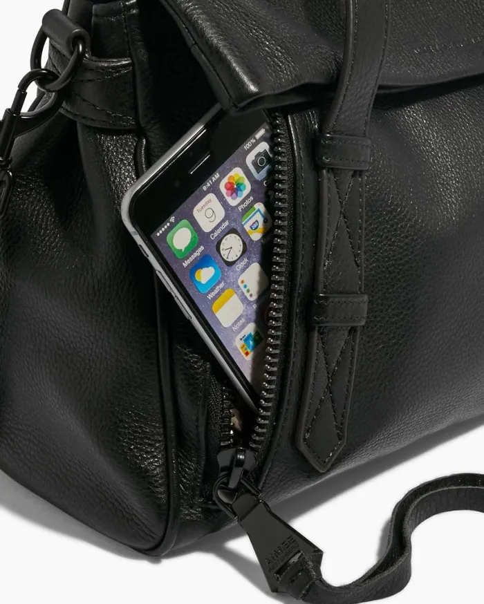 Bali Double Entry Satchel Black With Shiny Black Women Aimee Kestenberg Satchels