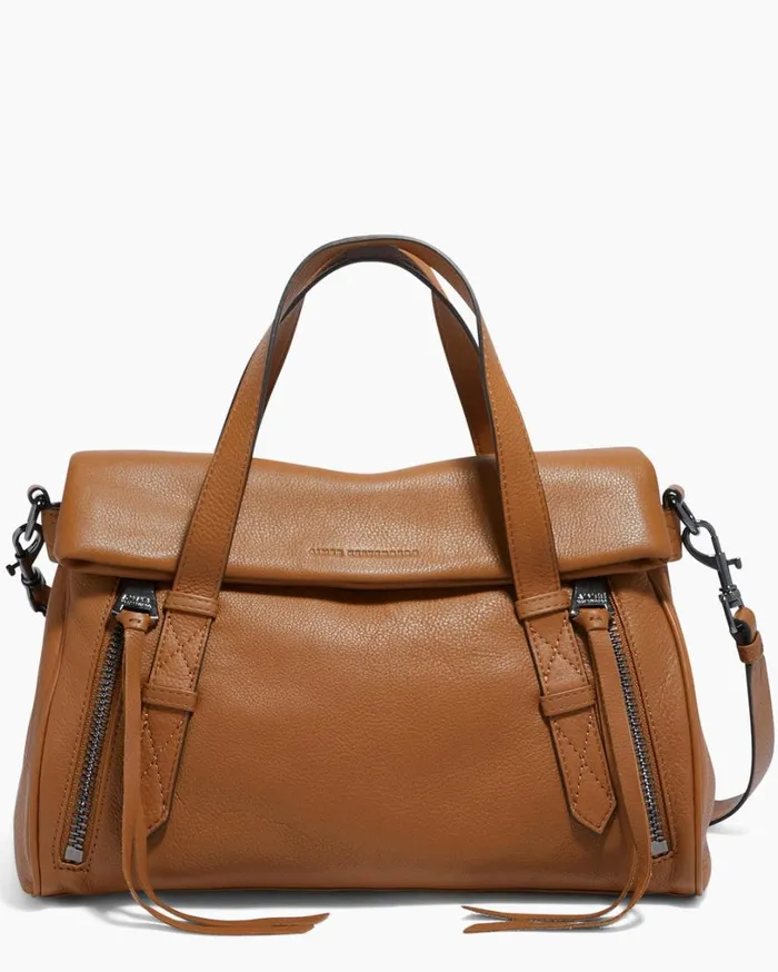 Bali Double Entry Satchel Chestnut Brown With Gunmetal Women Aimee Kestenberg Satchels Bali Double Entry Satchel Chestnut Brown With Gunmetal Women Aimee Kestenberg Satchels