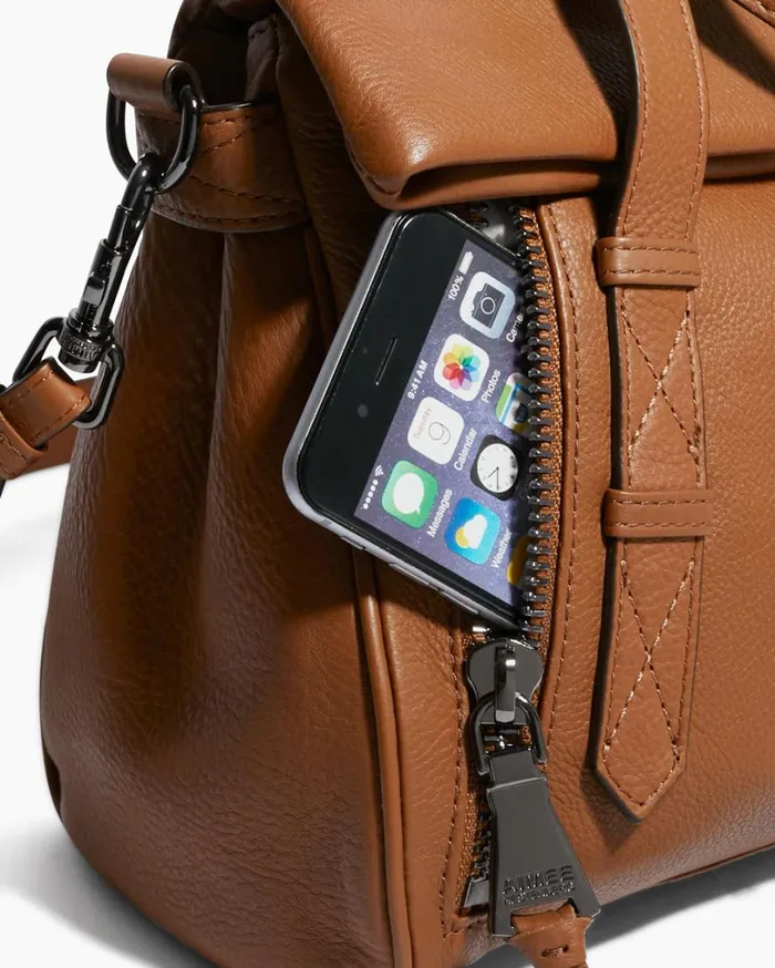 Bali Double Entry Satchel Chestnut Brown With Gunmetal Women Aimee Kestenberg Satchels