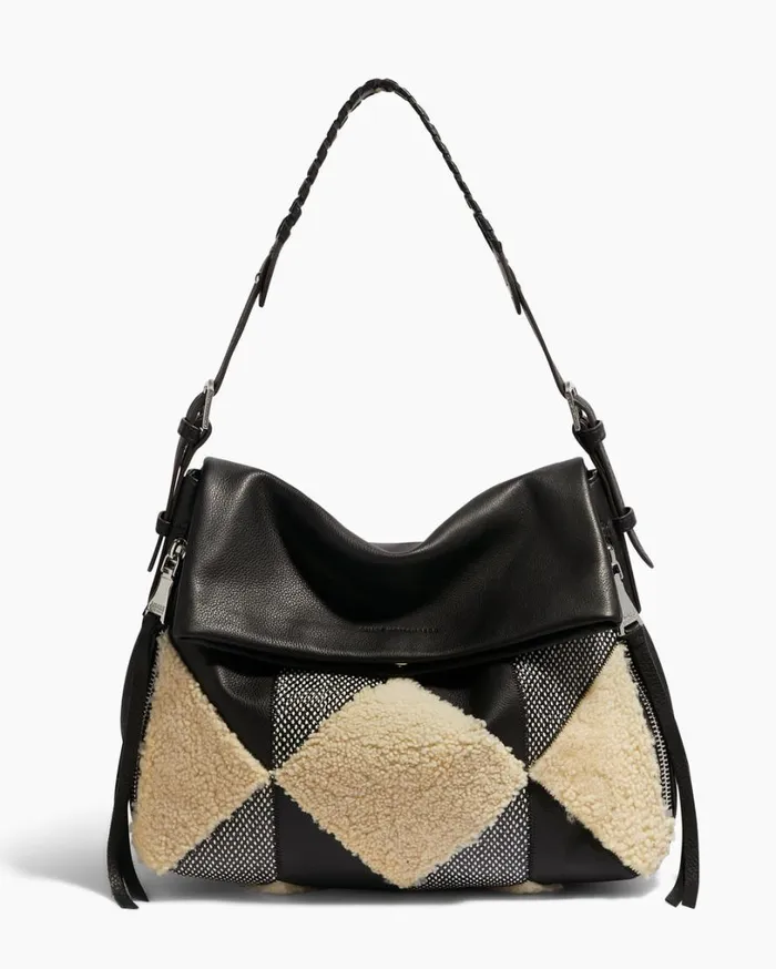 Bali Novelty Double Entry Hobo Patchwork Women Aimee Kestenberg Shoulder Bags Bali Novelty Double Entry Hobo Patchwork Women Aimee Kestenberg Shoulder Bags