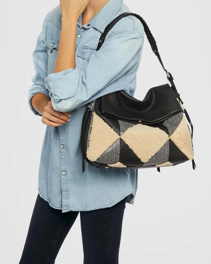 Bali Novelty Double Entry Hobo Patchwork Women Aimee Kestenberg Shoulder Bags