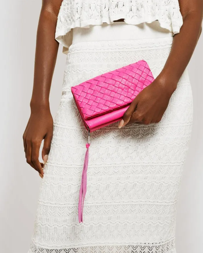 Bali Wallet Crossbody Hot Pink Woven Women Aimee Kestenberg Crossbody Bags