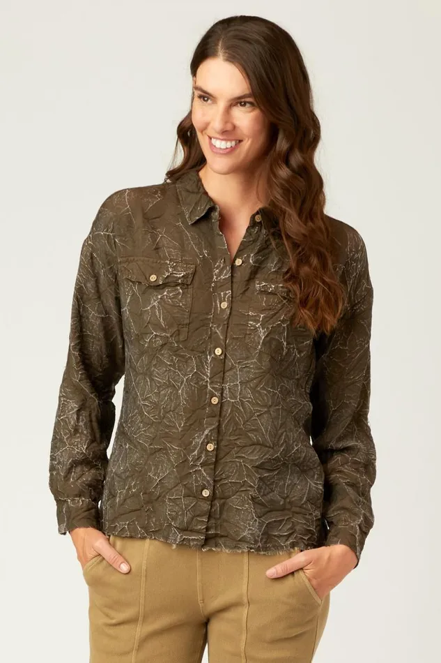 Bancroft ButtonUp Stone Wash Courtyard Clothing XCVI ShirtsBlouses