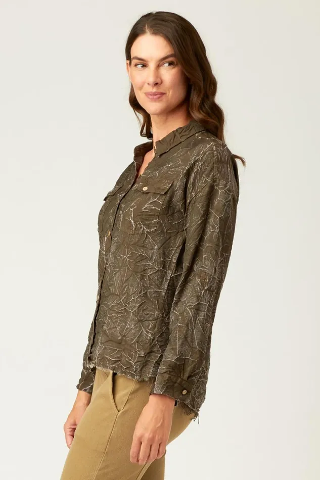 Bancroft ButtonUp Stone Wash Courtyard Clothing XCVI ShirtsBlouses