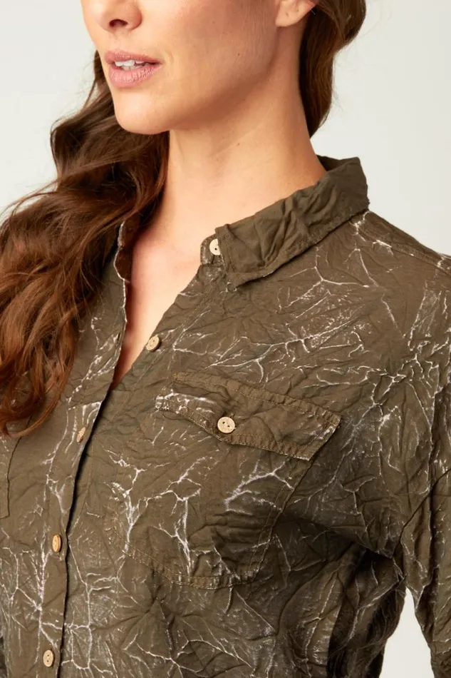 Bancroft ButtonUp Stone Wash Courtyard Clothing XCVI ShirtsBlouses