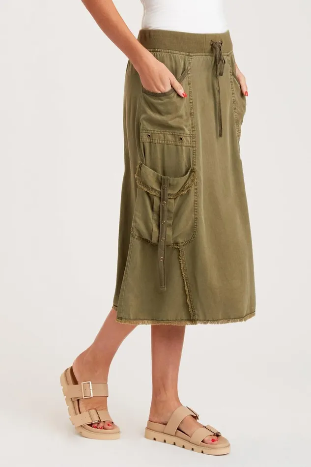 Bellamy Skirt Kombu Pigment Clothing XCVI Skirts