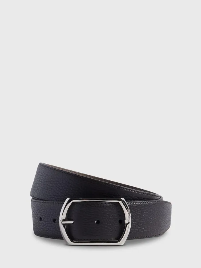 Belts Mens Paul Stuart Reversible Leather Belt Dark Brown