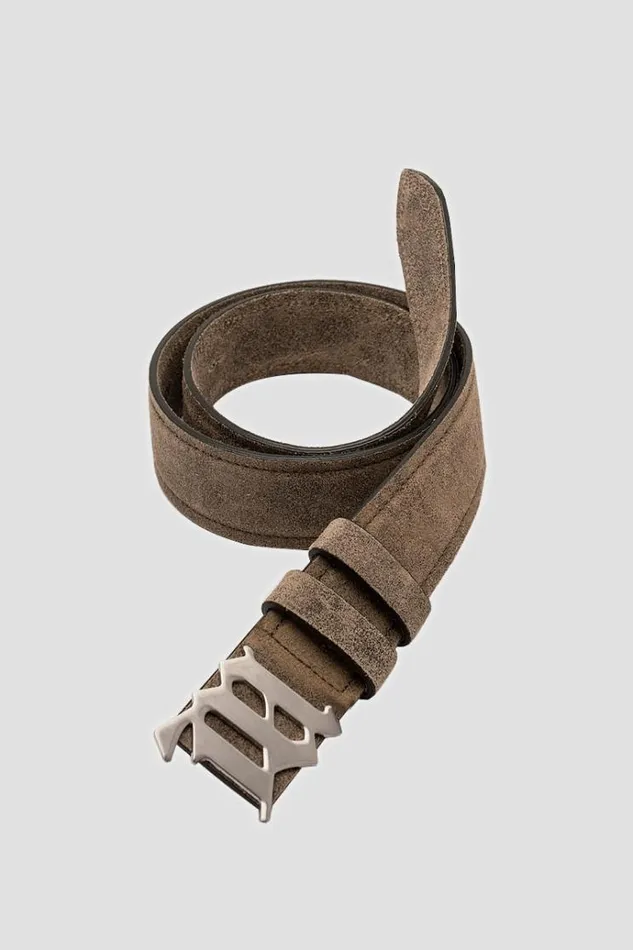 Belts WomenMen MISBHV Cracked Genuine Leather Belt Taupe