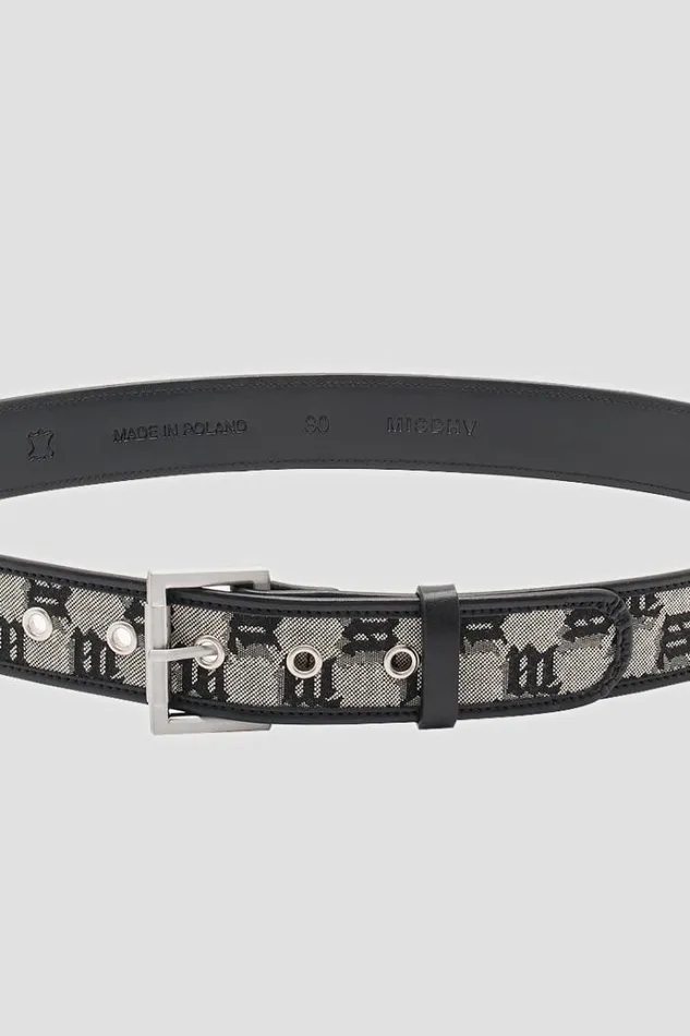 Belts WomenMen MISBHV Jacquard Monogram Canvas Belt Multicolor