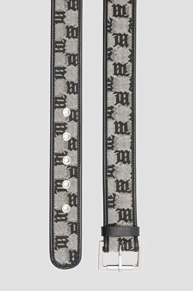 Belts WomenMen MISBHV Jacquard Monogram Canvas Belt Multicolor