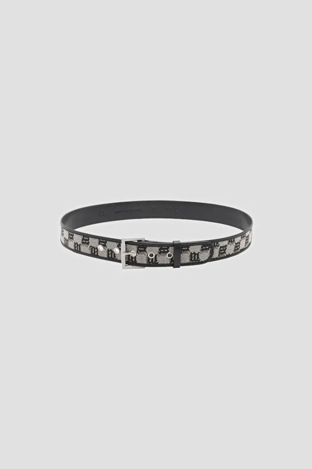 Belts WomenMen MISBHV Jacquard Monogram Canvas Belt Multicolor